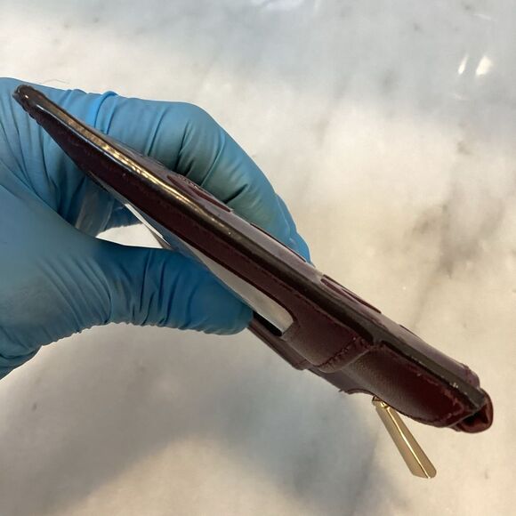 Michael Kors Signature Logo Embossed Patent Key & Card Holder - Picture 9 of 14